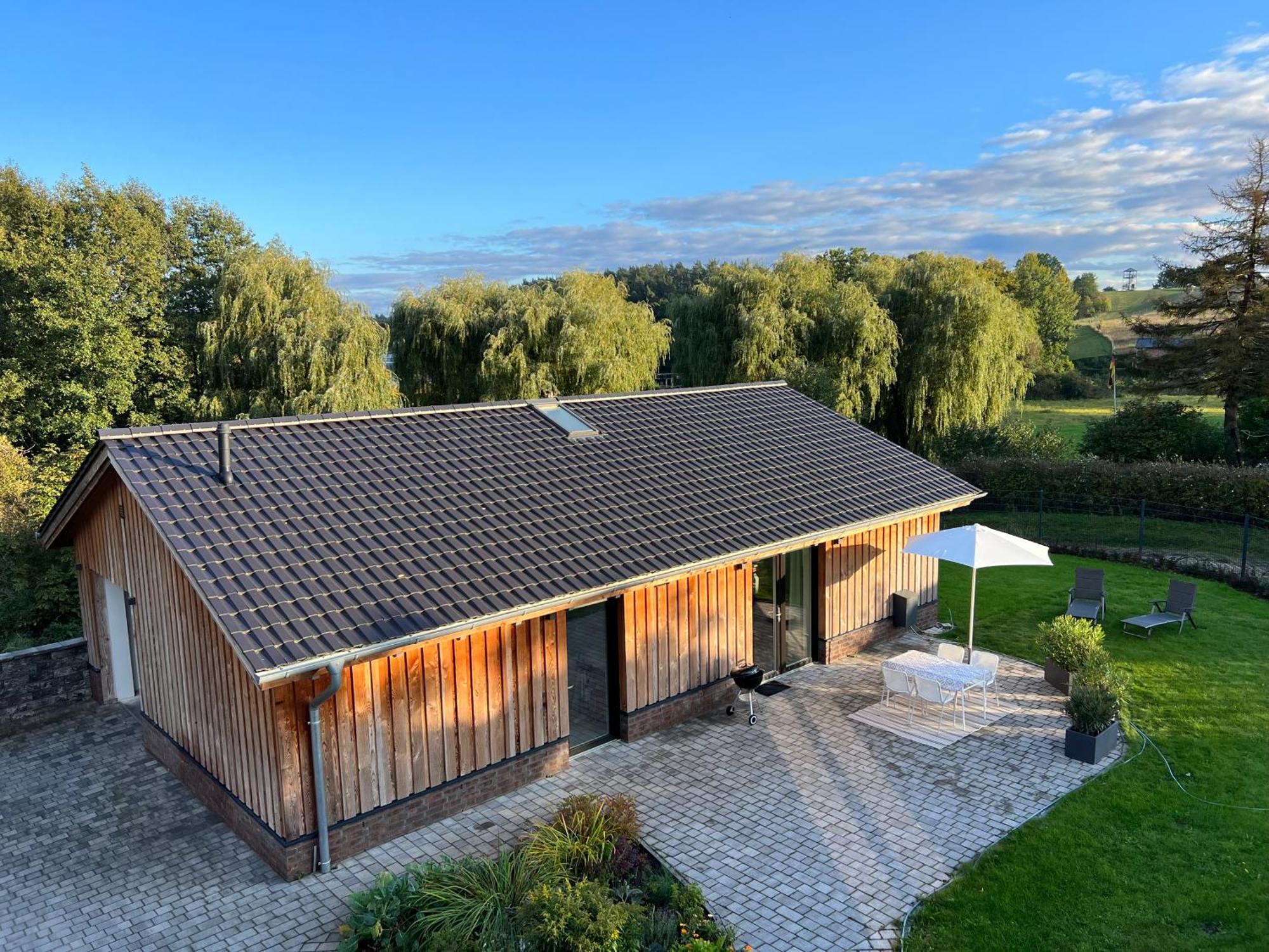 Ferienhaus Auszeit Mit Sauna Schwarz Buitenkant foto
